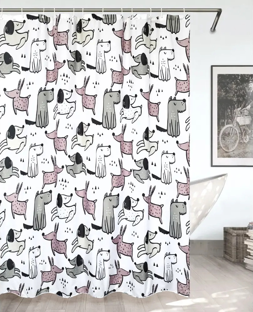 BATH PLUS Штора для ванной с милым щенком - стильный акцент интерьера 89362285