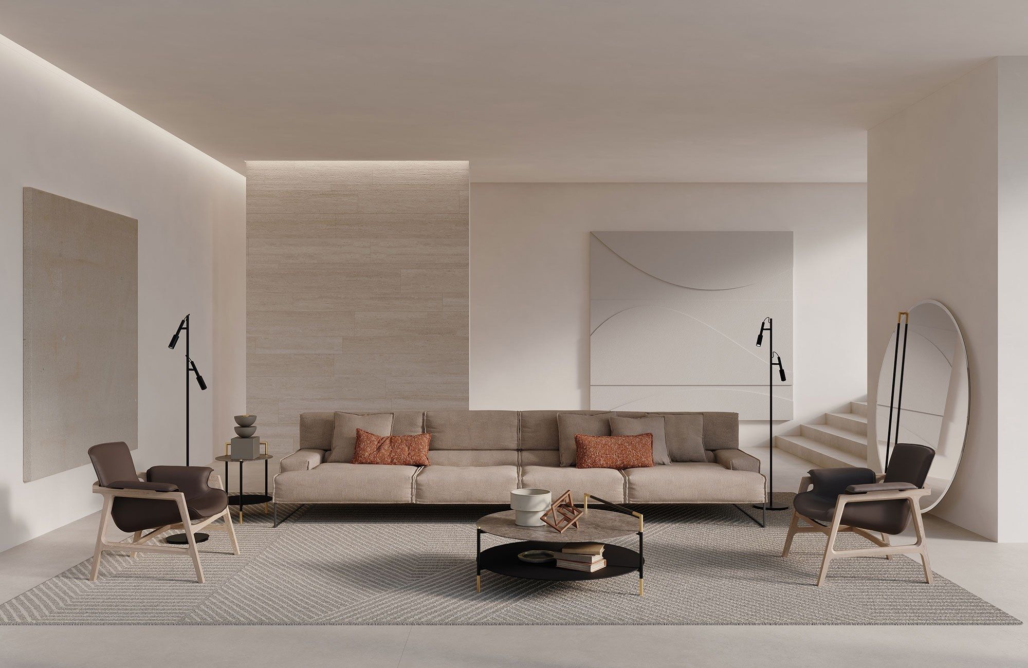 Круглый низкий журнальный столик Frigerio Кевин ARCH-00110772 - Вид №3