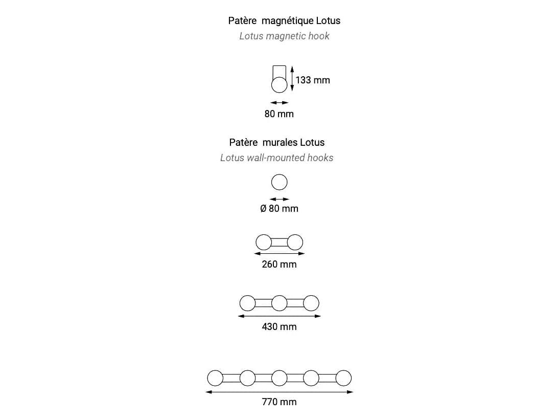 Стальная и деревянная настенная вешалка Manade Lotus, Piléa, Roseau ARCH-00131925 - Вид №3