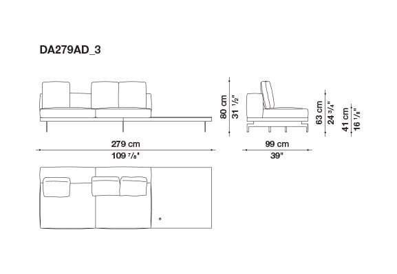 3-местный тканевый диван B&B Italia док ARCH-00033457 - Вид №135