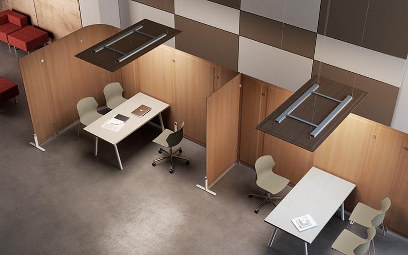 MASCAGNI Отдельно стоящая звукопоглощающая перегородка для офиса из дерева Sound sun-id-1465271 - Вид №3