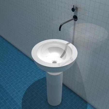 46045 Напольная раковина стоящая круглая Rapsel Positano - Вид №3