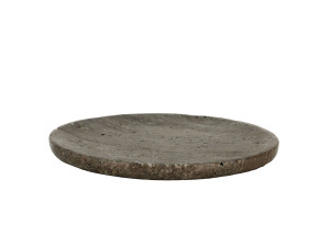 Круглый поднос из травертина