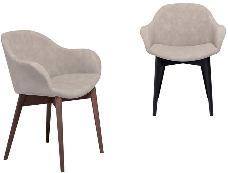 Tonin Casa Мягкое кресло из экокожи на деревянной основе sun-id-1515001 - Вид №3