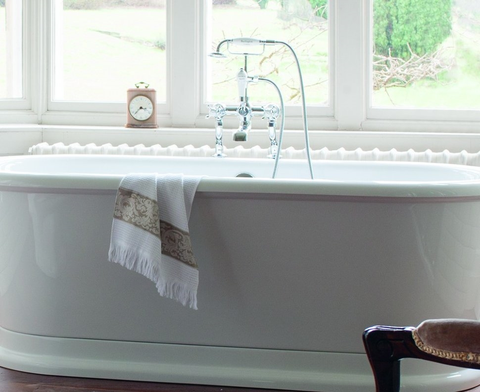 Смеситель для ванны с ручным душем, набортный [CL15]  Burlington T8-QT, T18, T1  - Вид №5