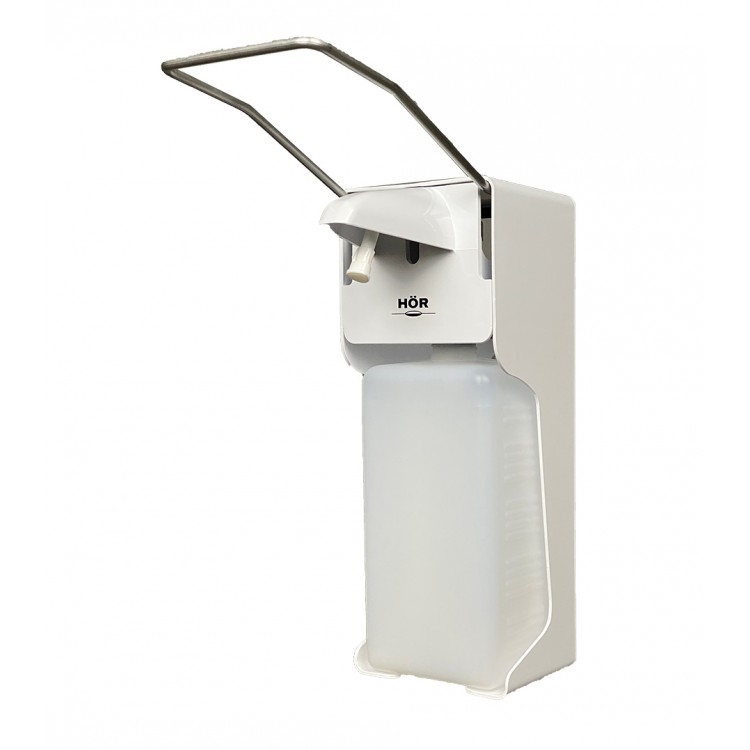 9992012 HOR Дозатор локтевой для жидкого мыла и антисептика Hor D-004A пластиковый 1000 мл белый 