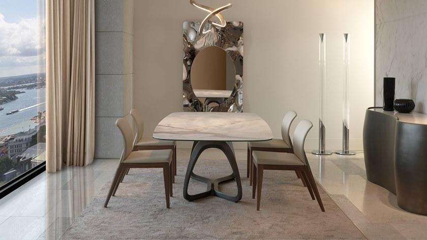 Reflex Прямоугольный обеденный стол из стекла Segno sun-id-1366693 - Вид №2