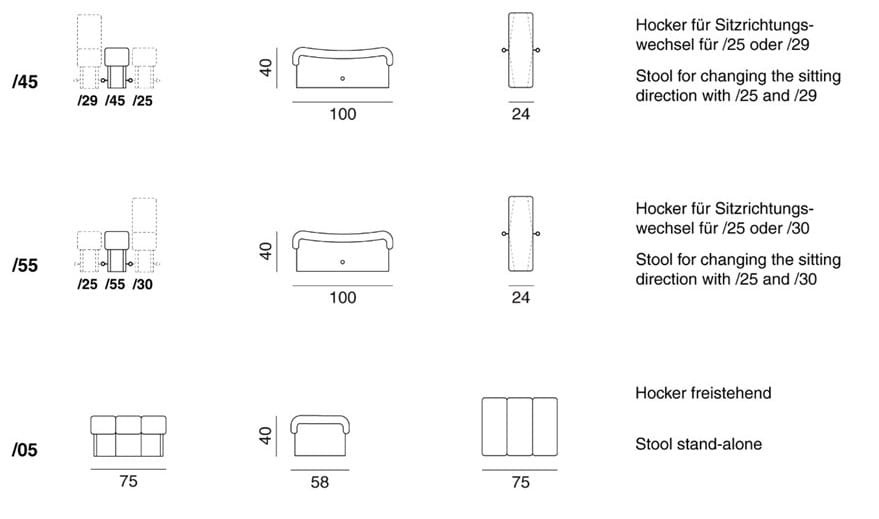 Кожаный пуф de Sede DS-600 ARCH-00119644 - Вид №1