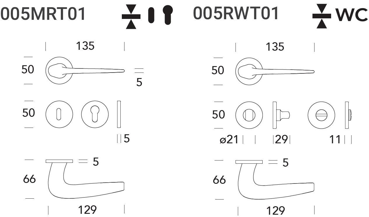 Reguitti Ручка Замак на розе Elegance A005mrt0135 - Вид №2