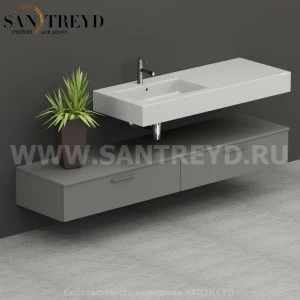 T20052TO2 Столешницы для использования в сочетании с тумбами и открытыми тумбами 200 см серая Globo ARREDO WOOD Италия