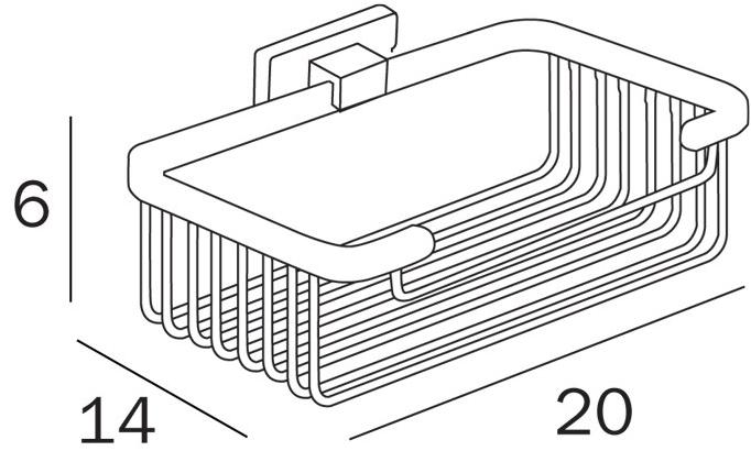INDA® Мыльница / полка для ванной из хромированной латуни Lea A18510 - Вид №1