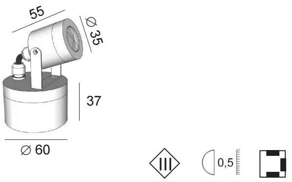 BEL-LIGHTING Светодиодный проектор для улицы из нержавеющей стали Kozi 8044  - Вид №1