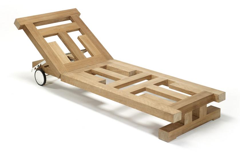 Royal Botania Садовая кушетка из тика на колесиках Nara sun-id-1444637 - Вид №1
