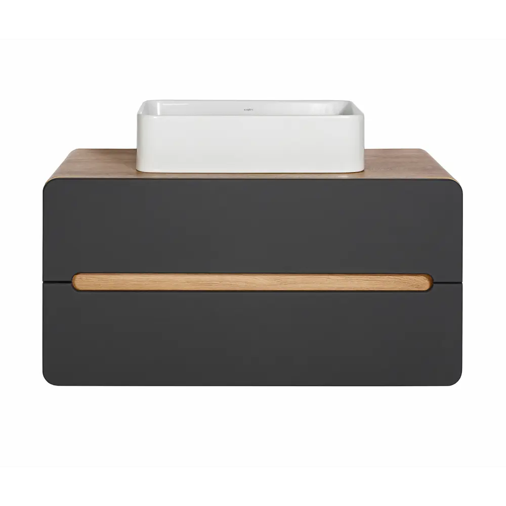 Santreyd Окинава — подвесная тумба под раковину 80 см в цвете графит 85282096 Ванная комната STLM-0980904