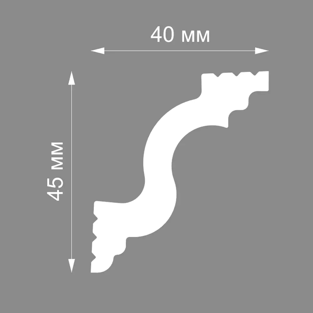 Плинтус потолочный экструдированный полистирол Inspire 06004E белый 40x45x2000 мм 17095296 STLM-2020194  - Вид №10