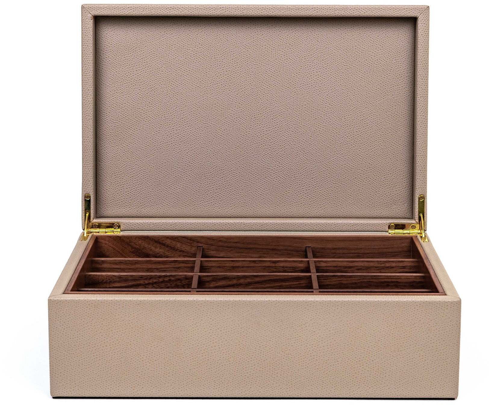 Органайзер для чайной коробки - 29X19XH10 см / тканая кожа_coffee