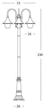 SOVIL Садовый фонарь из литого алюминия Lampara 897/ 897/-- - Вид №3