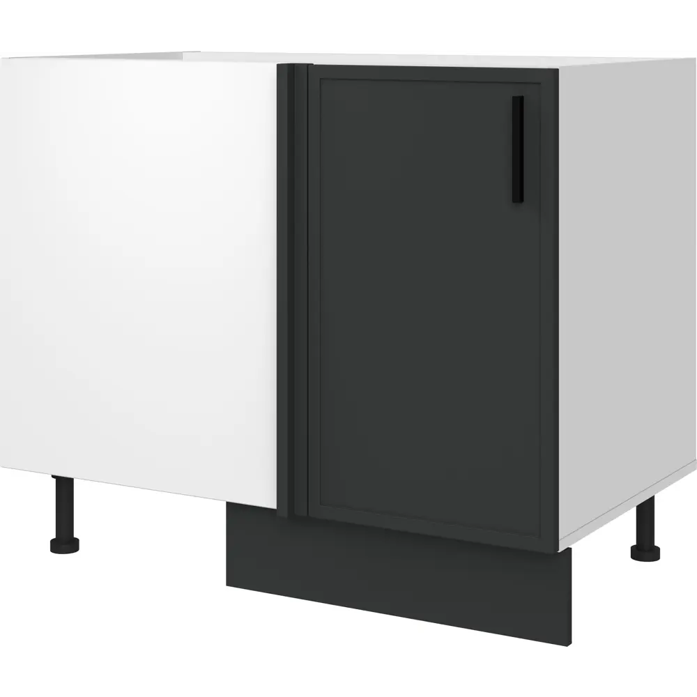 DELINIA Угловой кухонный шкаф Неро 100х82.5х58 см графит 86586491 STLM-0070504 - Вид №1