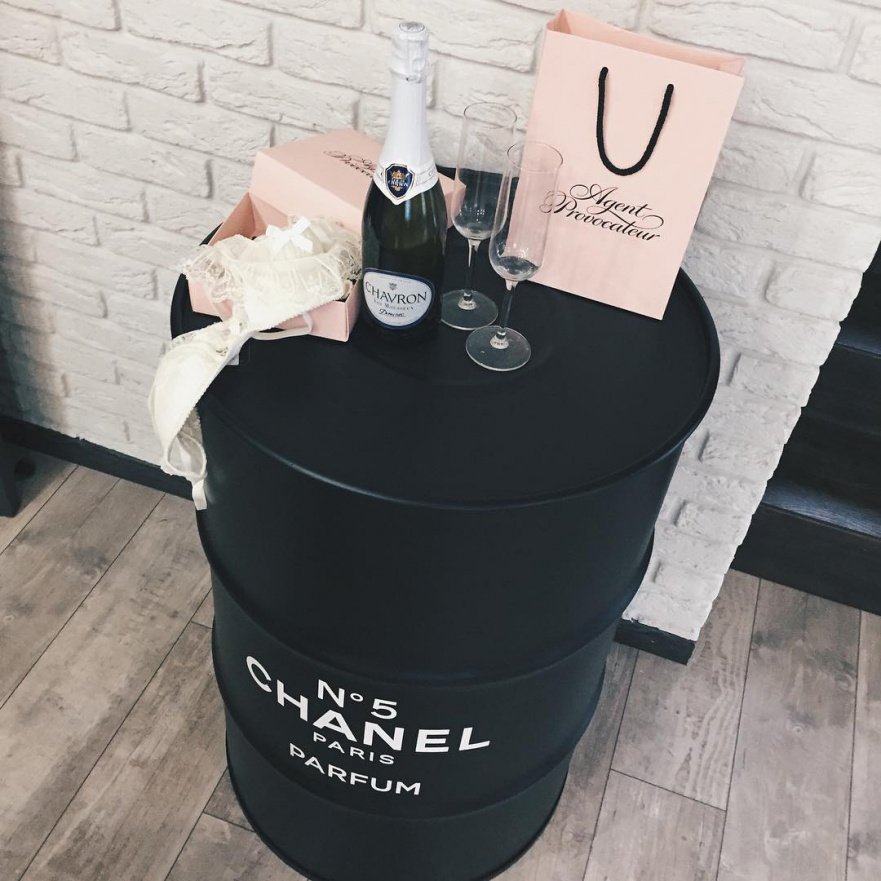 Бочка металлическая декоративная Chanel №5 Yellow XL STARBARREL  045308 Желтый  - Вид №2