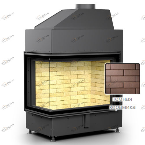 Каминная топка ASTOV П2С 800 темная керамика 6779