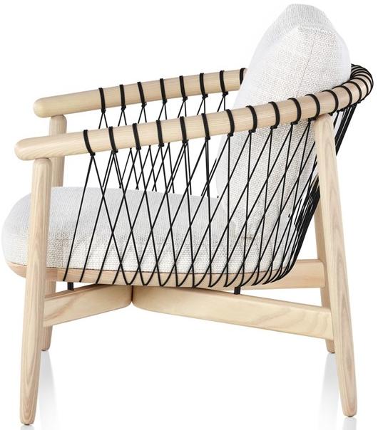 Herman Miller Кресло из дерева и ткани с подлокотниками Crosshatch sun-id-1451710 - Вид №4