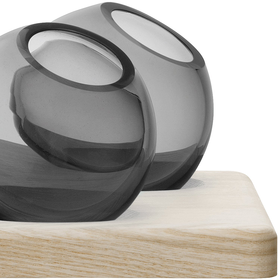 Трио ваз на подставке 8 см серые Axis LSA INTERNATIONAL ДИЗАЙНЕРСКИЕ 253371 Серый  - Вид №6