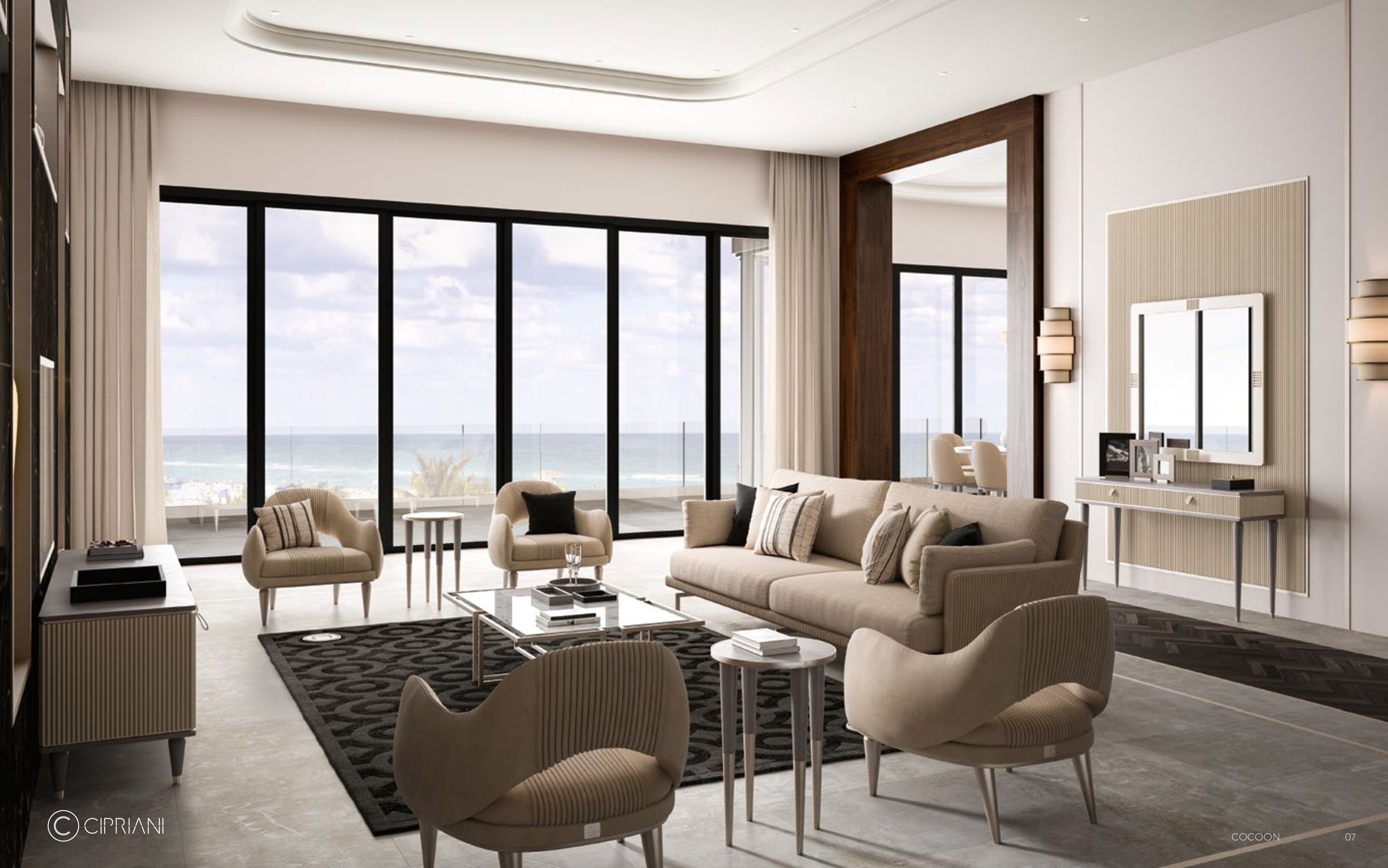 Деревянная прямоугольная консоль с ящиками CPRN HOMOOD Cocoon ARCH-00031577 - Вид №1