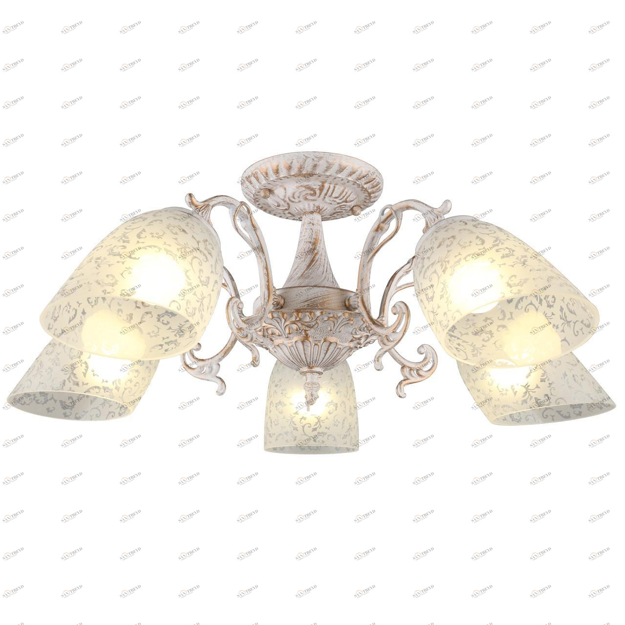 Потолочная люстра Omnilux Palaia OML-64807-05 OMNILUX PALAIA 328315 Белый;золото 