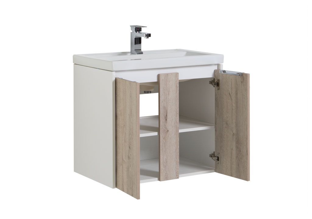 Тумба под раковину Aquanet Клио 70 дуб кантри/белый sun-id-275370 - Вид №1