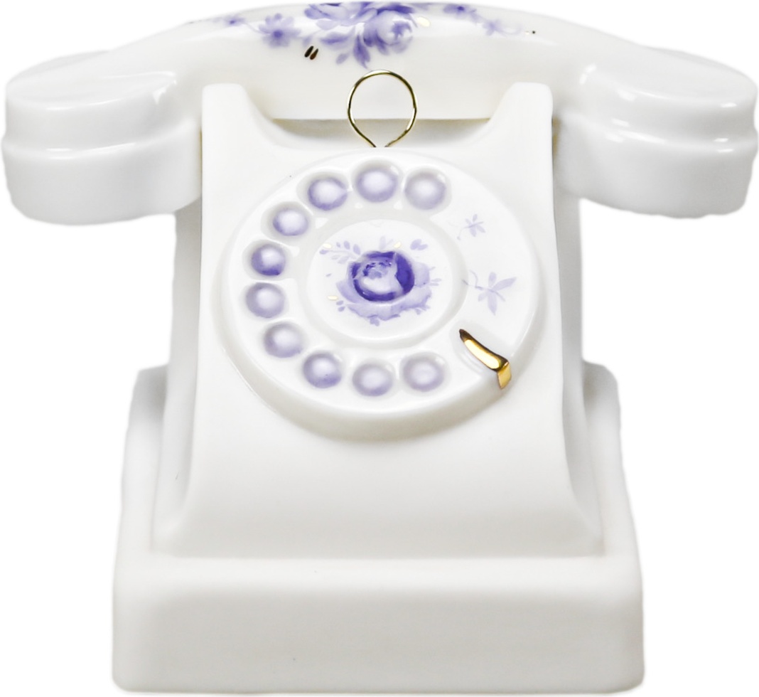 10651381 RUPOR manufactory Украшение ТЕЛЕФОН синие розы Фарфор 
