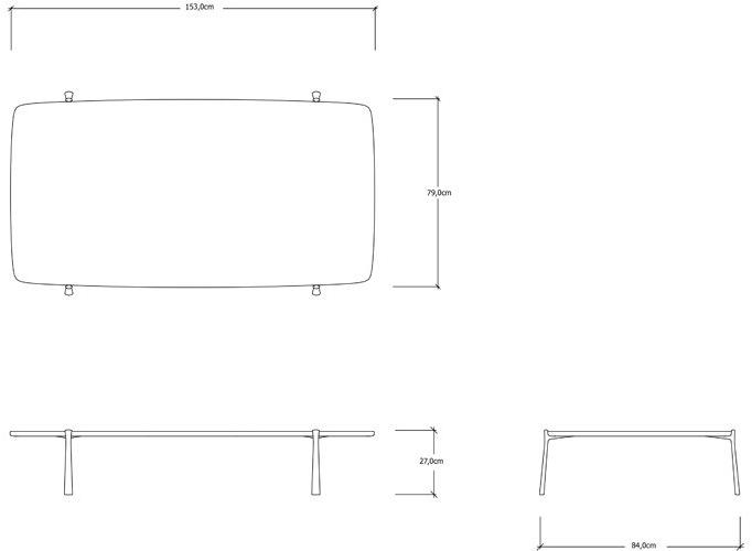 TRIBÙ Прямоугольный садовый стол из алюминия и дерева Branch 07688/07689 - Вид №3