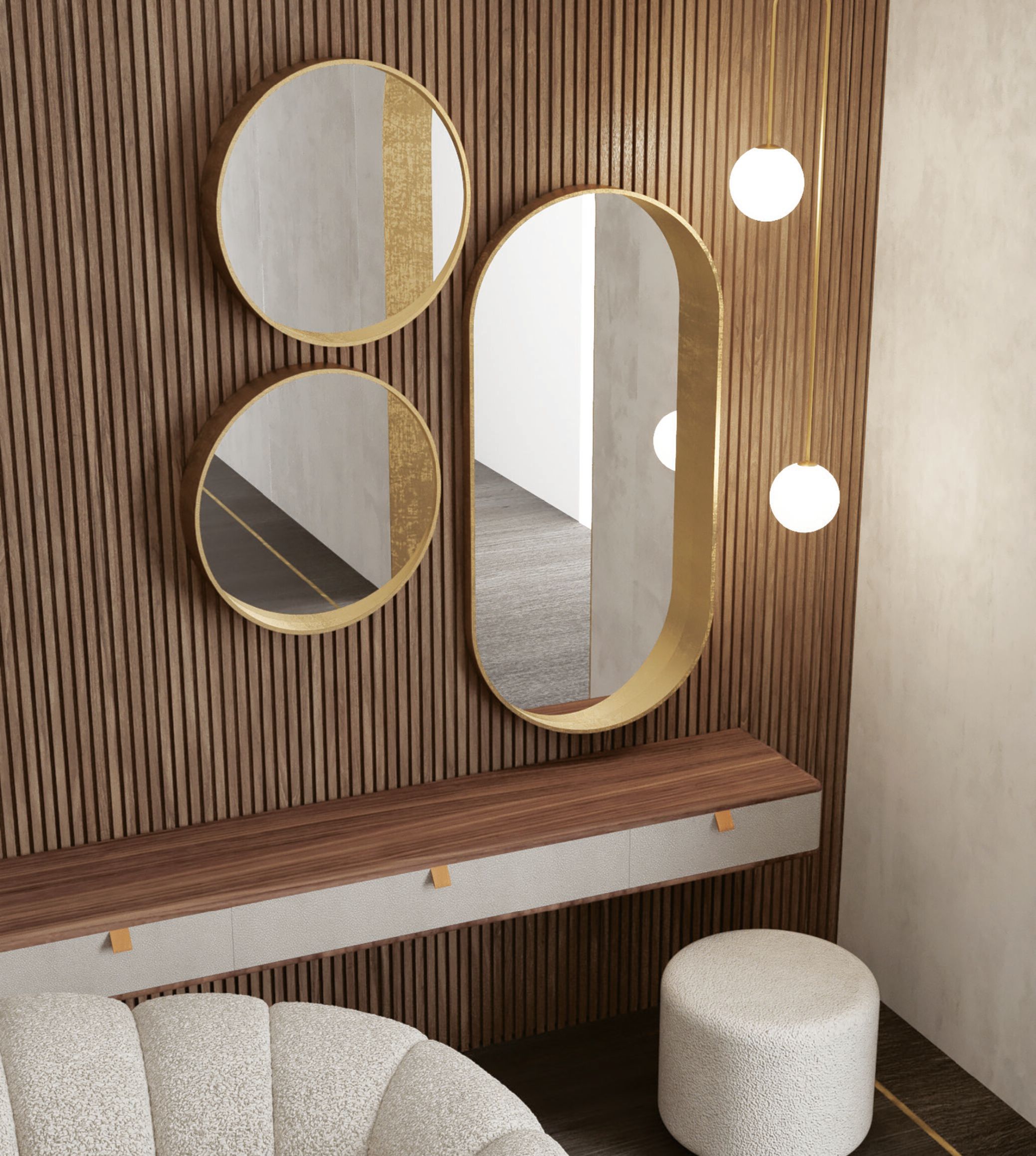 Круглый пуф из ткани CASA +39 ENCORE Italia ARCH-00046290 - Вид №3