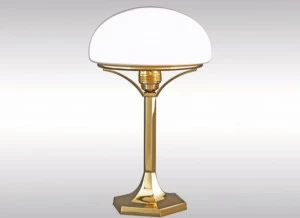 Woka Lamps Vienna Настольная лампа из латуни и опалового стекла