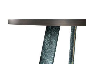 Альпы зеленый мраморный круглый стол с Lazy Susan