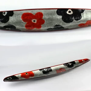 2206 ORIGINALMURANOGLASS Декоративное блюдо из муранского стекла Пирога в цветах 90 см