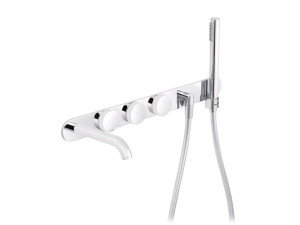 Термостатический настенный набор для ванны с ручным душем