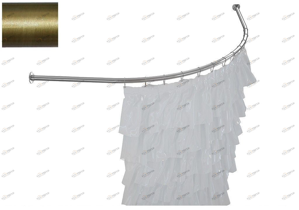 Карниз для ванны Aquanet Maldiva полукруглый 150x90 латунь 00241532