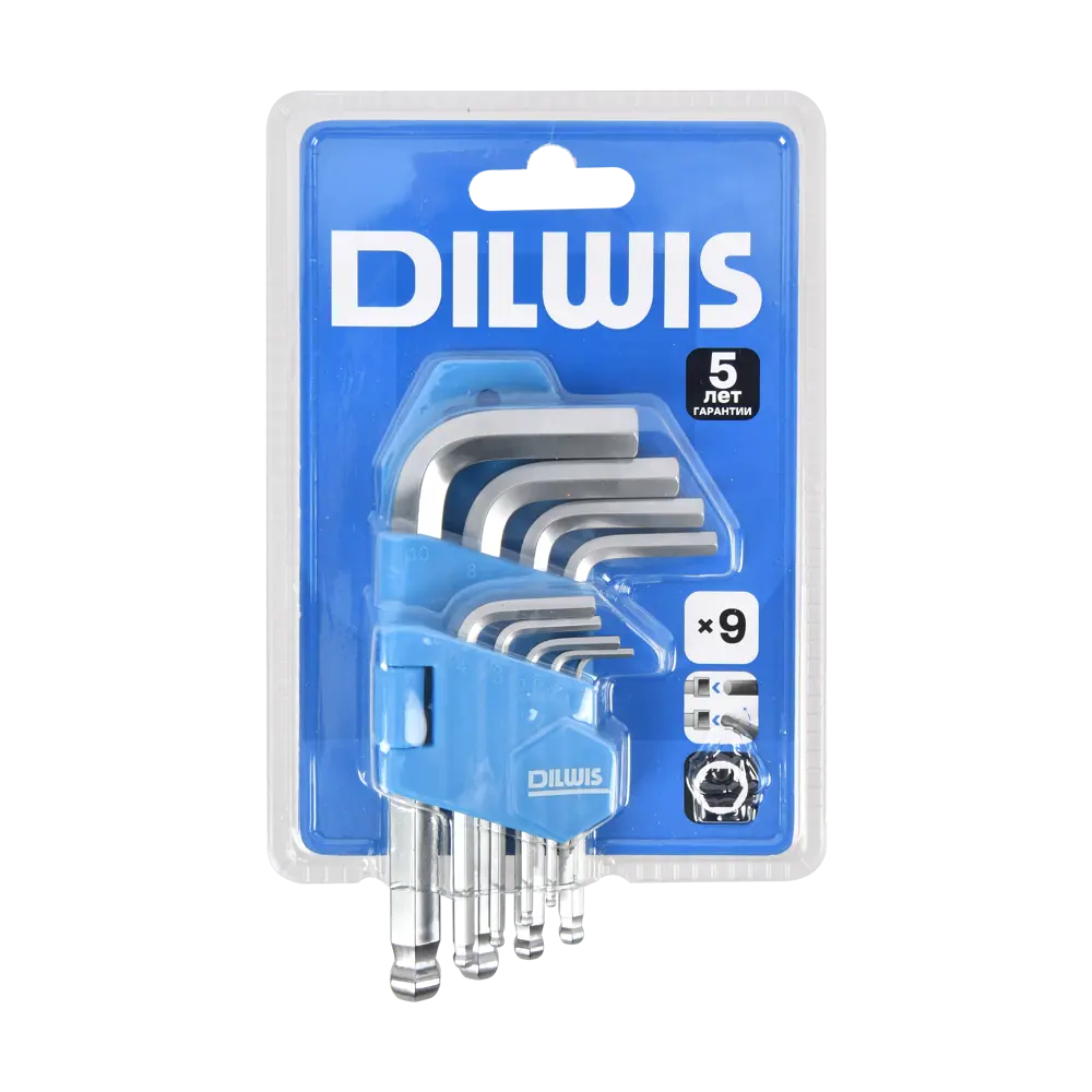 Набор ключей шестигранных DILWIS MER-155D, 9 шт STLM-2015248 - Вид №2