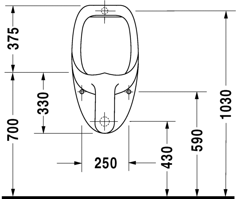 0847370007 Настенный писсуар, уринал с мушкой Duravit  - Вид №3