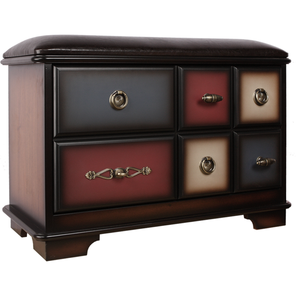 11540 Банкетка Пандора 3 с ящиком Орех Mix BOGACHO 4627139509639 - Вид №2