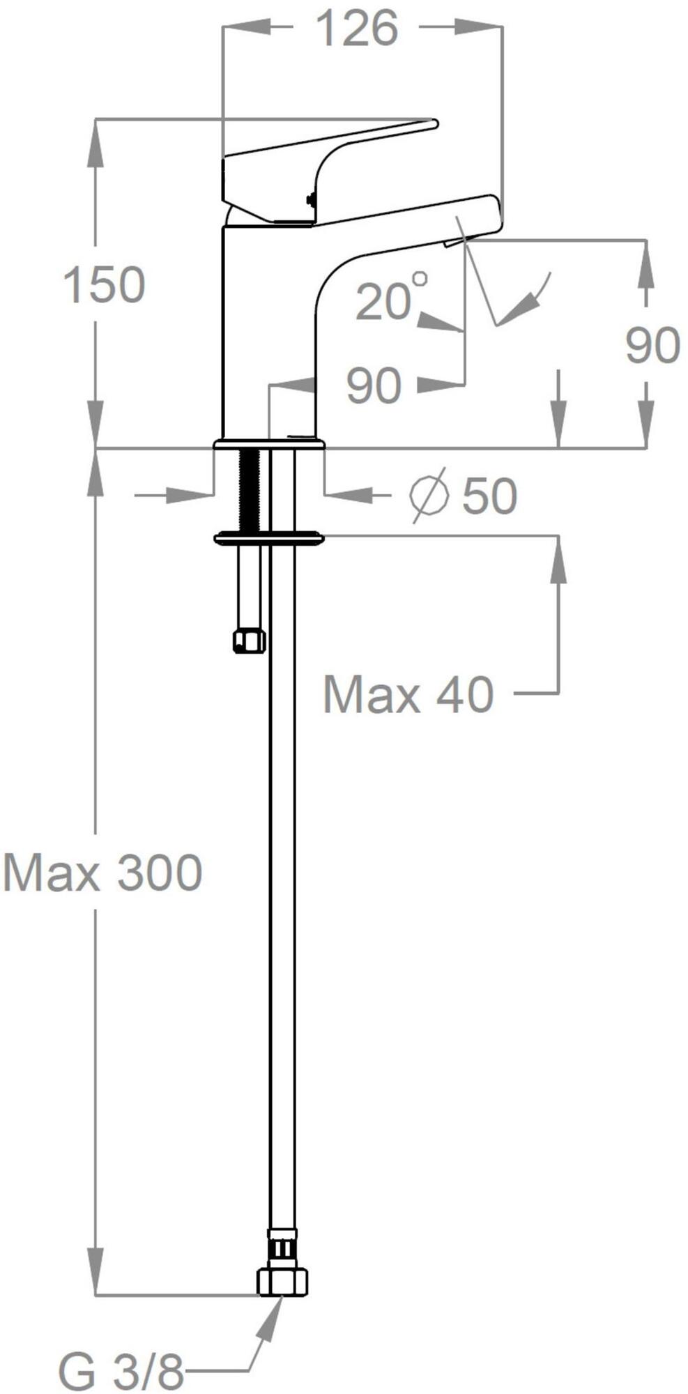 Fir Italia Смеситель для раковины, однорычажный, латунный, настольный New handy 52 5211100 - Вид №1