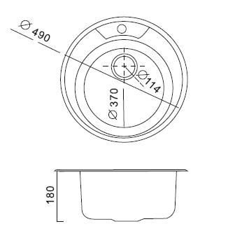 HBS490 Кухонная мойка , матовая сталь Haiba  - Вид №2