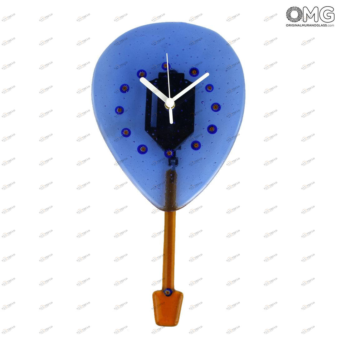 3771 ORIGINALMURANOGLASS Настенные часы с маятником Воздушный шар - муранское стекло OMG  см 