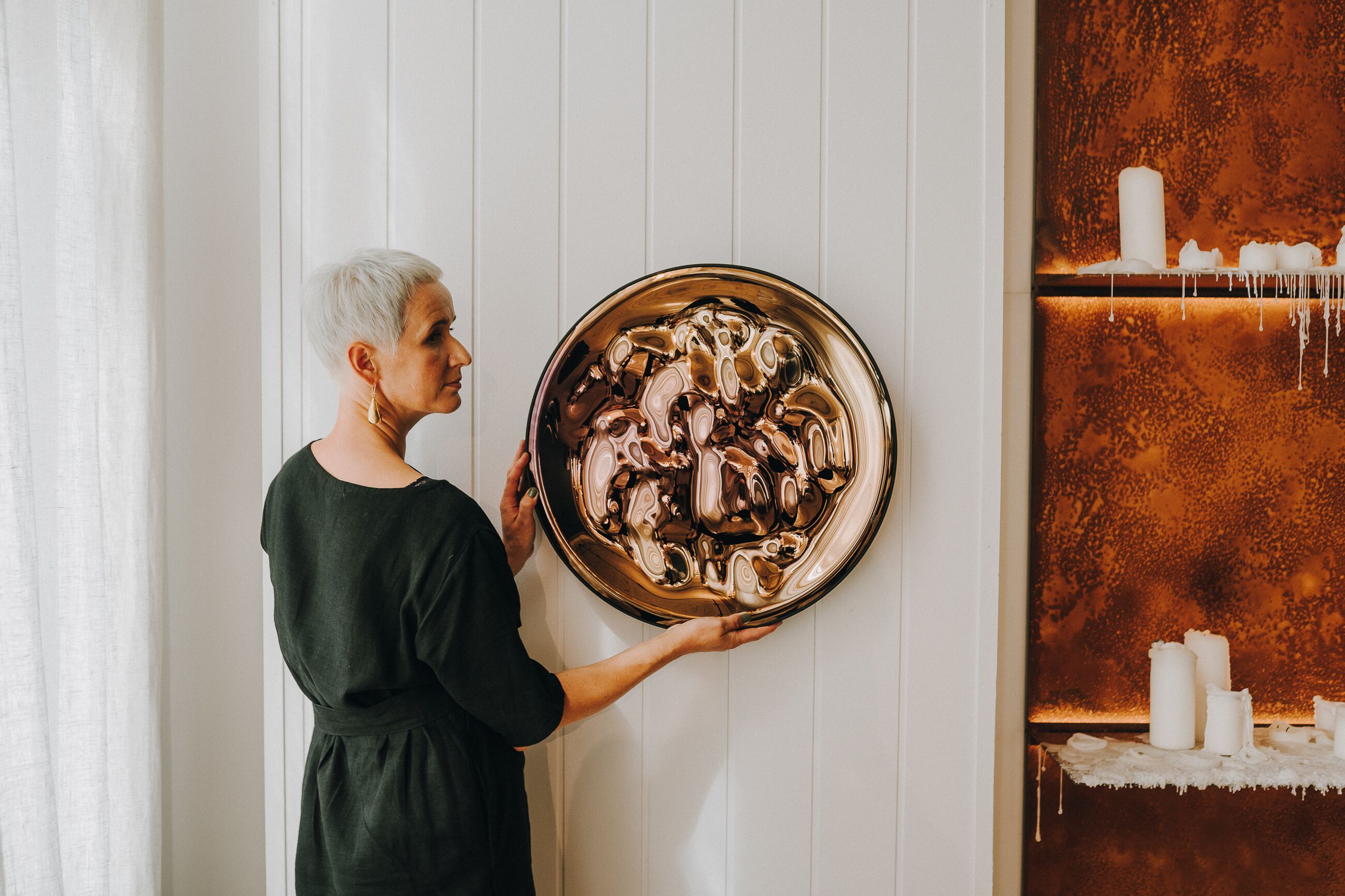 Декоративная стеклянная пластина с титановым покрытием an&angel Sun &amp ARCH-00153282 - Вид №7