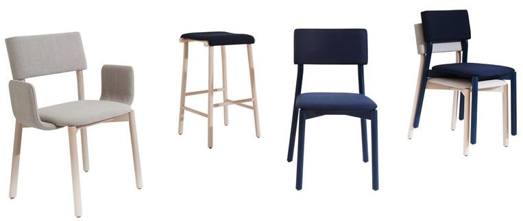 Blifase Стул из ткани Scuele sun-id-1478857 - Вид №2