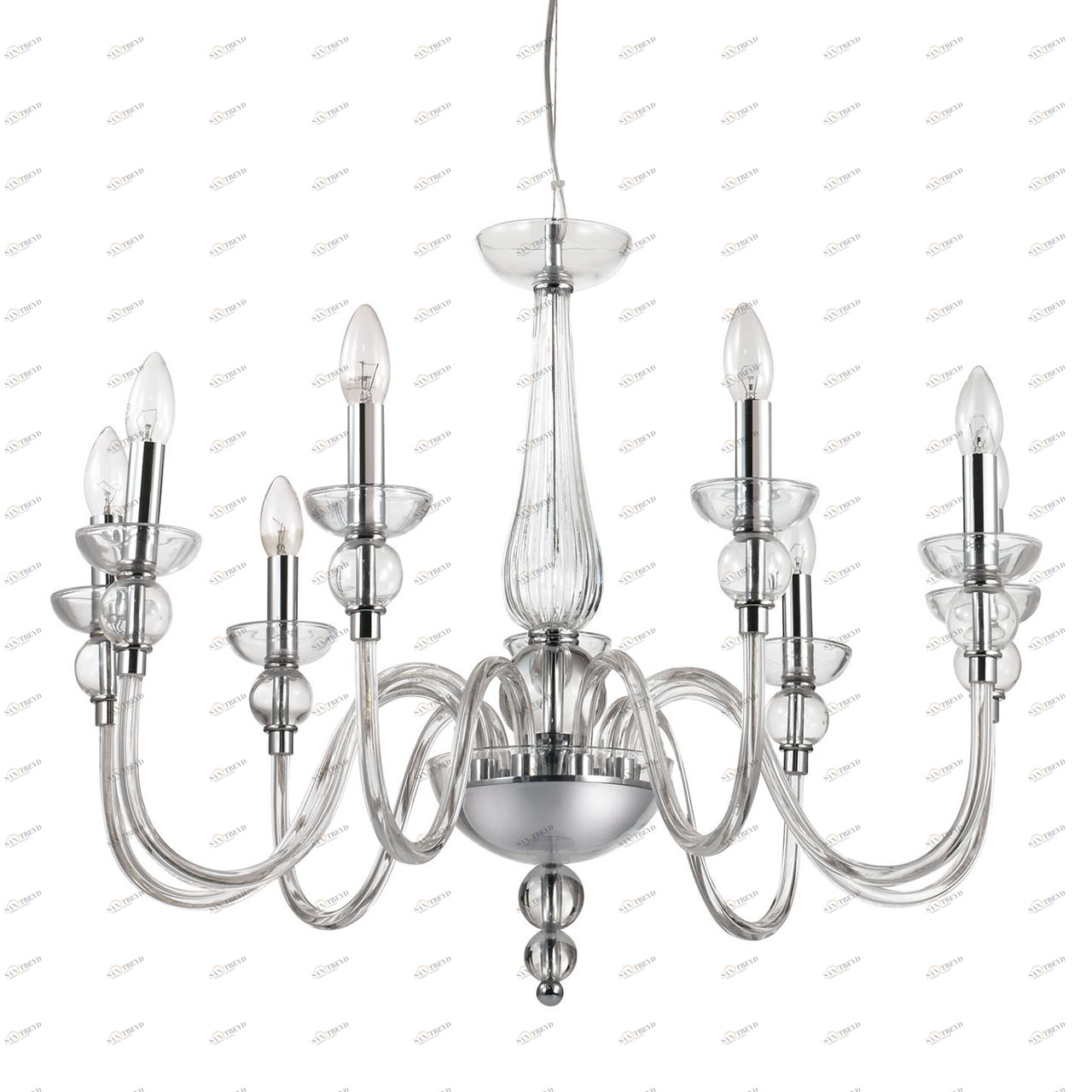 Люстра дизайнерская Or хром Doge SP9 IDEAL LUX ДИЗАЙНЕРСКИЕ, СВЕЧИ 057328 Хром 