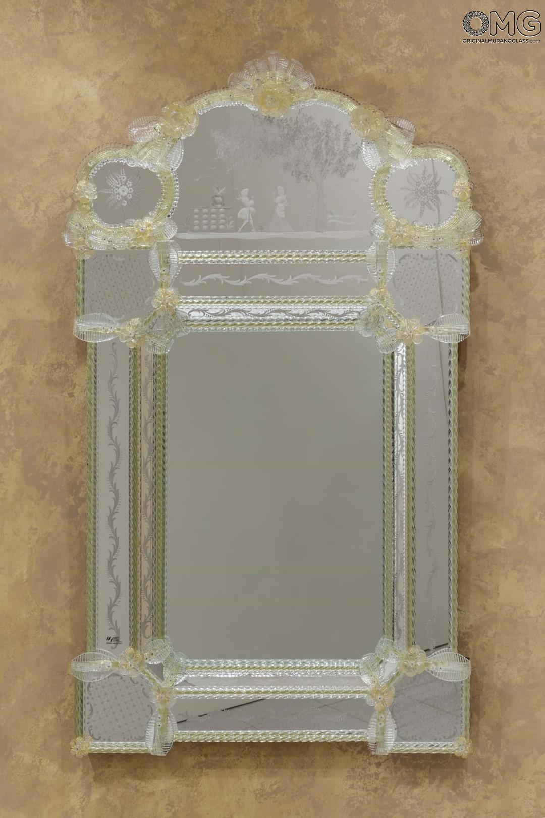 2216 ORIGINALMURANOGLASS Венецианское зеркало Любовь  см  - Вид №1