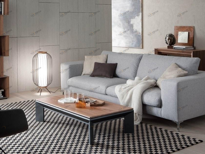 Ozzio Italia Регулируемый по высоте журнальный столик из алюминия и дерева  T062 