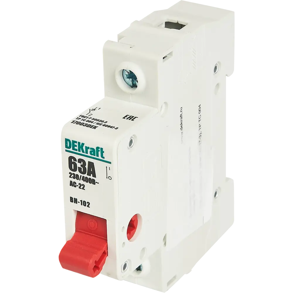 Выключатель-разъединитель DEKraft ВН-102 1P для надежной защиты цепи 84509417 STLM-0050985