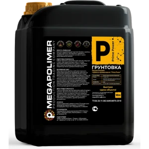 Грунтовка для сухих и влажных помещений Megapolimer Prime Power белая 10 л